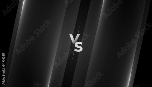 versus vs black screen banner for championship match