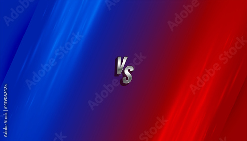 blue and red versus team conflict banner design