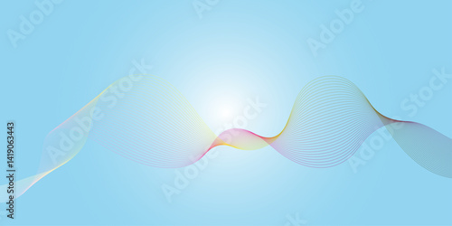 A colorfull webline and valleys is featured 
in an abstract background illustration 

