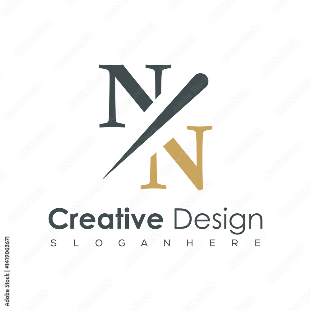 initial monogram logo with creative design. initial monogram logo with creative design.