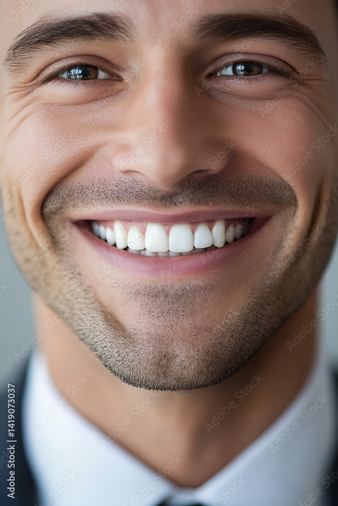 Business man on clean background, close up portrait of a smiling man in a suit Business man on clean background, close up portrait of a smiling man in a suit
