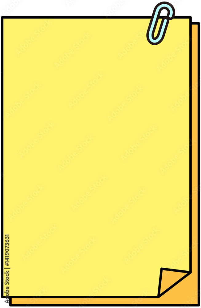 Yellow Note paper Memo Text Frame
