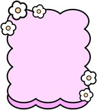 Wavy Frame With Small Flower Decor
