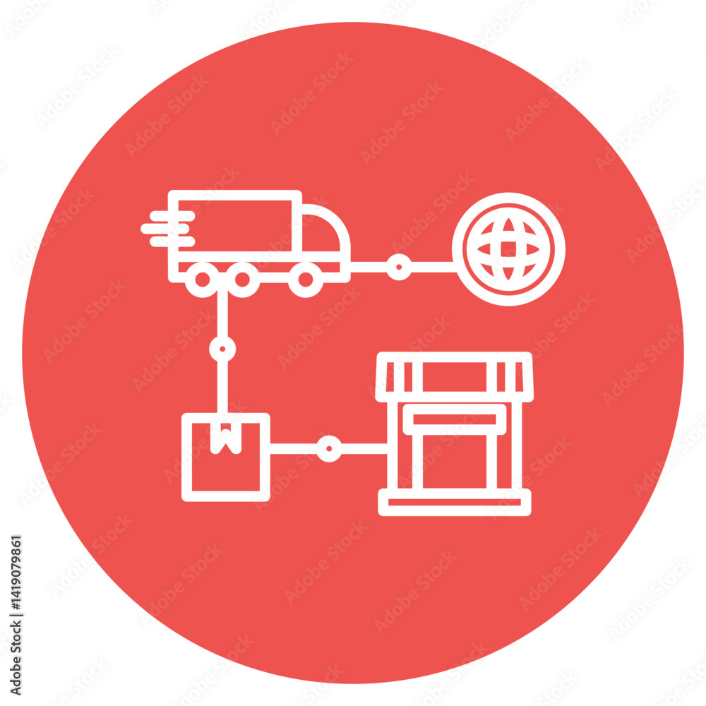 Supply Chain Resilience Icon Supply Chain Resilience Icon