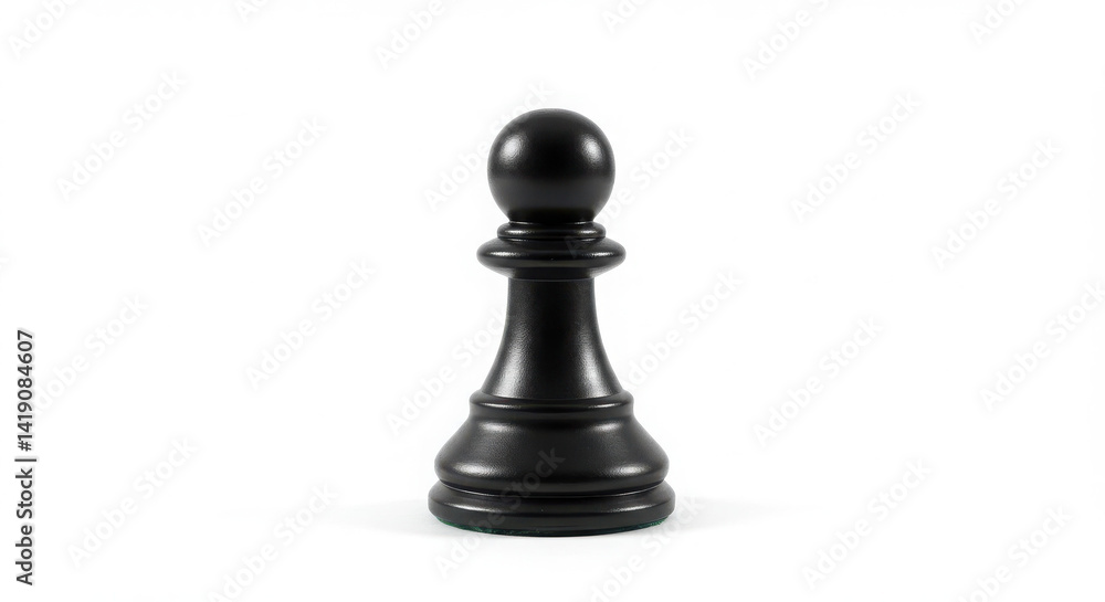 Black chess pawn on a white background with a minimalistic design
Black chess pawn on a white background with a minimalistic design