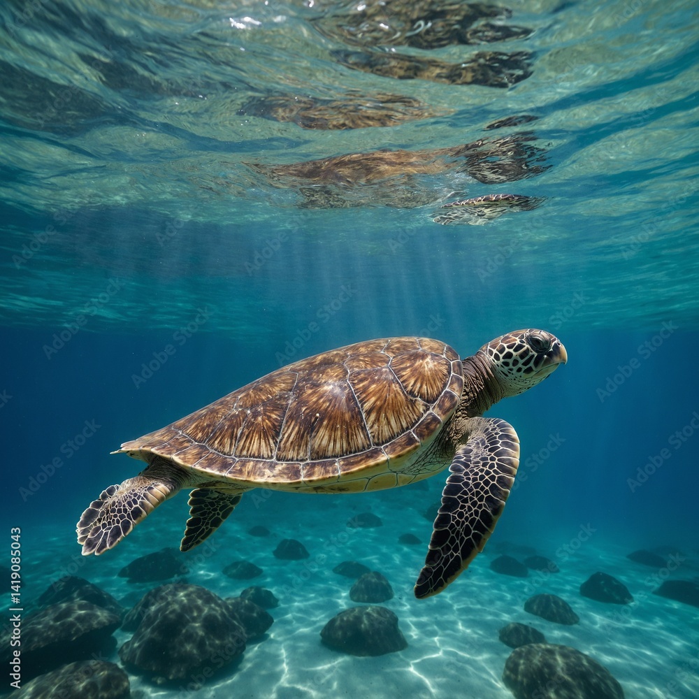 Obraz premium green sea turtle