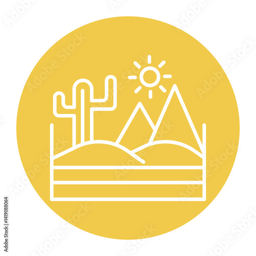 Desert Landscape Icon