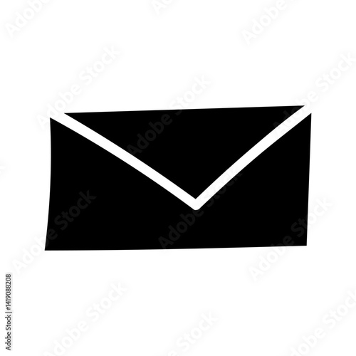 Obraz na płótnie Envelope icon vector. Mail hand draw illustration sign. Letter symbol. Post logo. w salonie
