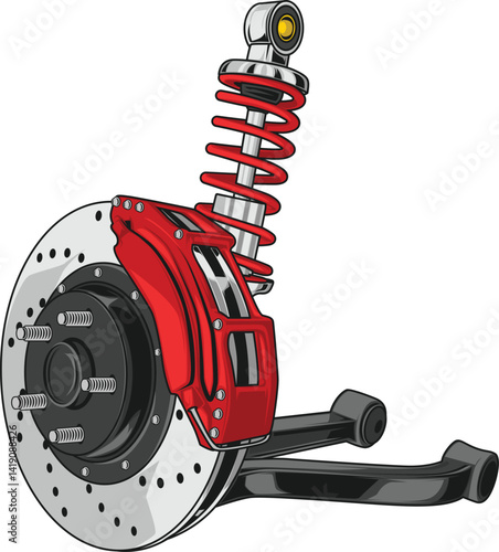 high definition vector car suspension system