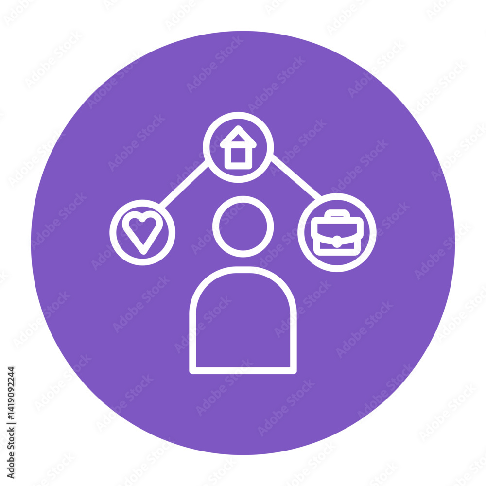Work Life Balance Icon Work Life Balance Icon