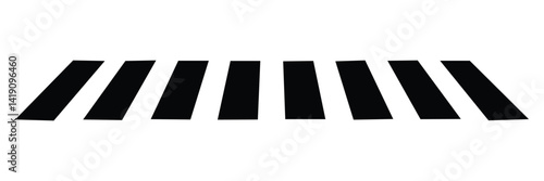 Crosswalk lines. pedestrian crossing icon. zebra crossing. vector illustration, crossover isolated on white background. Vector Illustration .EPS 10 .  