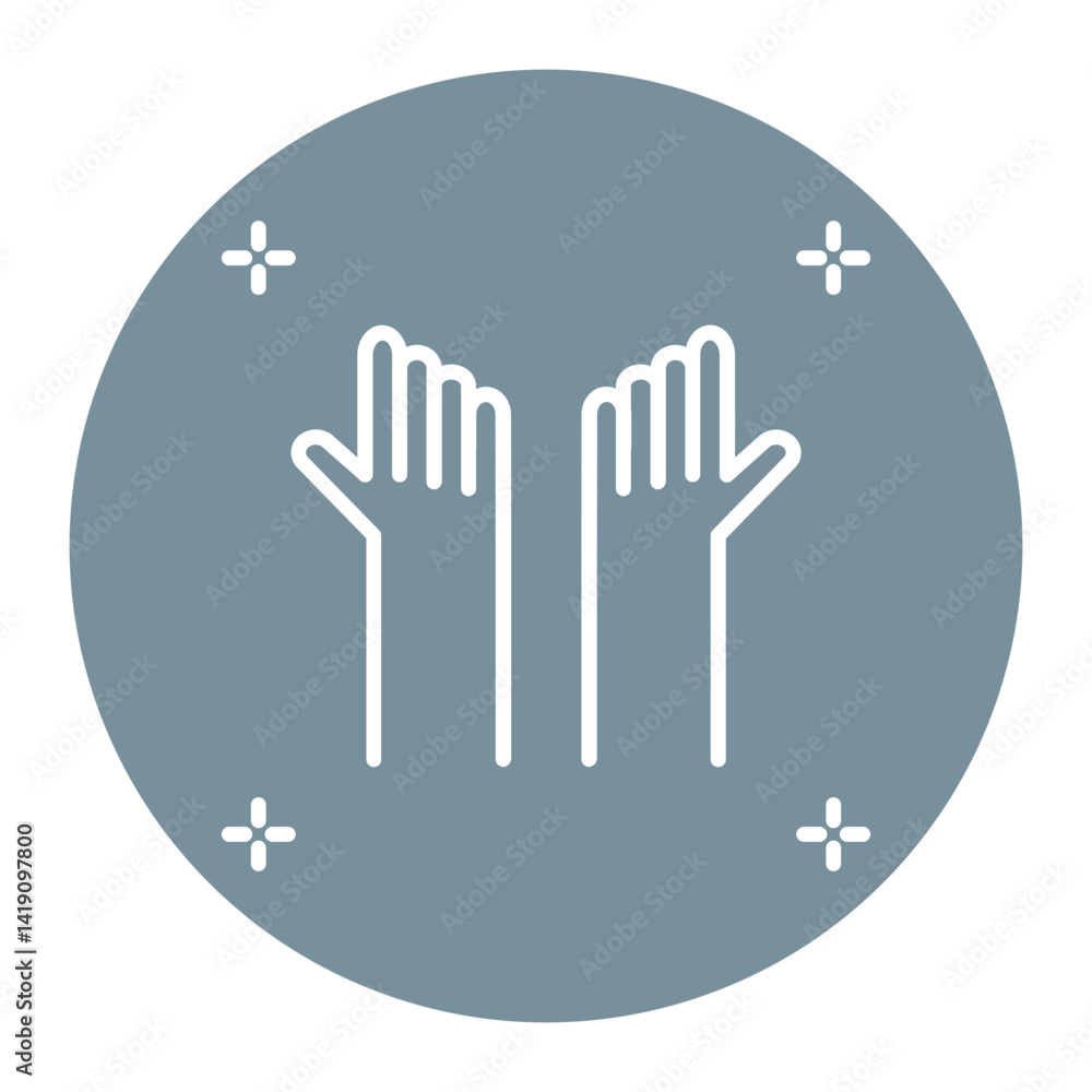 Obraz premium Hands Reaching Out Icon