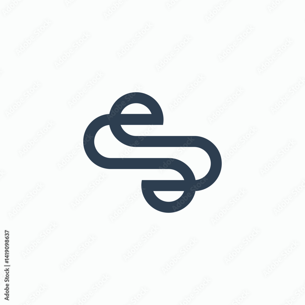 Fototapeta premium Letter s with arrow logo icon design