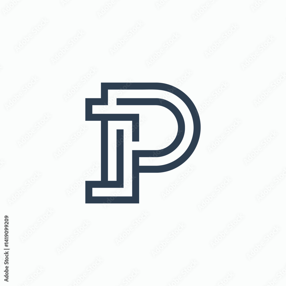 p Logo Template vector illustration p Logo Template vector illustration