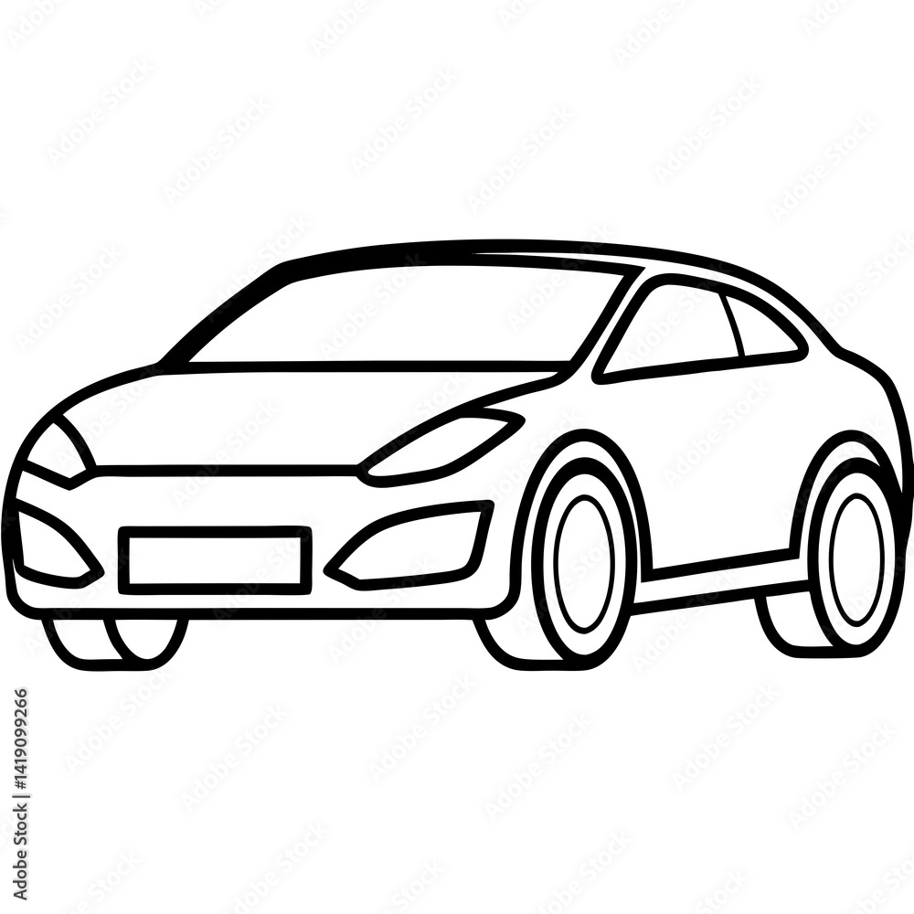 Obraz premium High-quality vector graphic design of a car or motorcycle with a clean white background