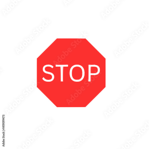 stop road sign vector 