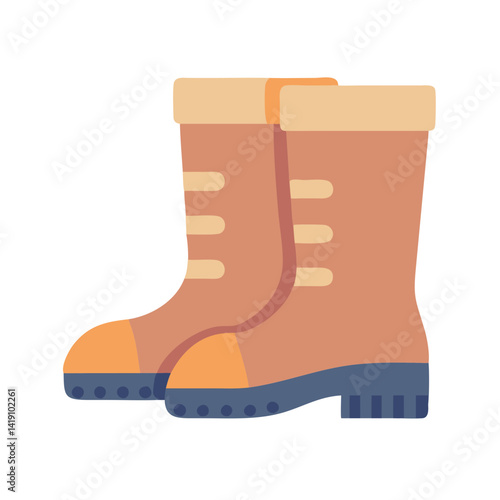 Illustration of rain boots on a black background