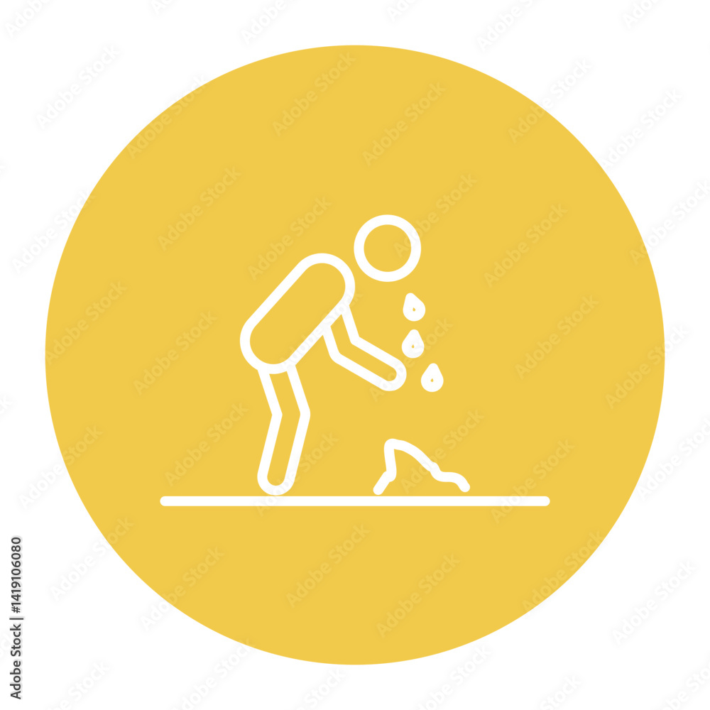 Fototapeta premium Vomiting Icon