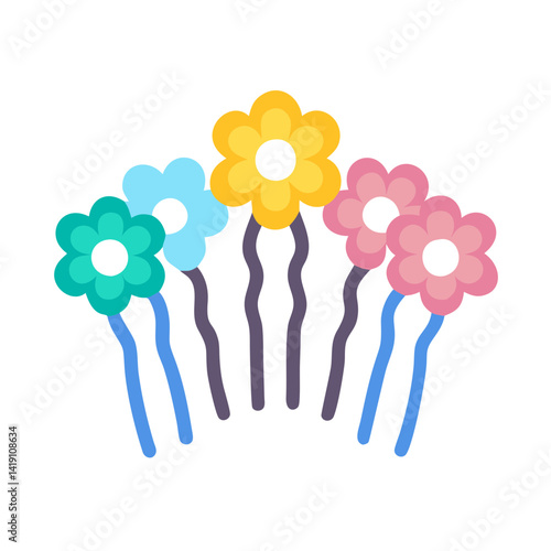  Modern Hair Accessories Icon Design