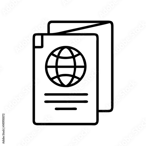Passport travel document identification international visa world globe citizenship id card