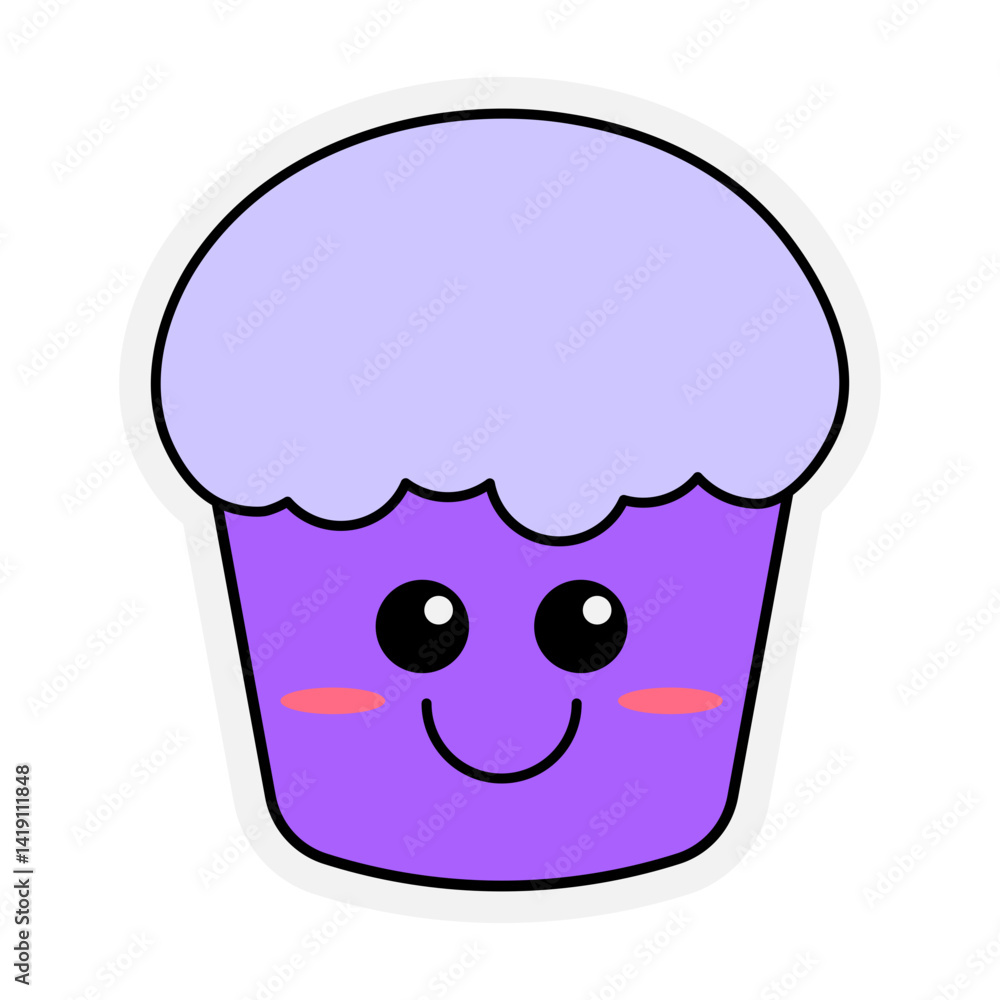 Cute Cupcake Sticker Cute Cupcake Sticker