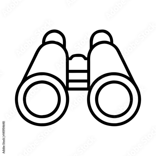 Find binoculars optical instrument for viewing distant objects search and zoom in tool icon vector