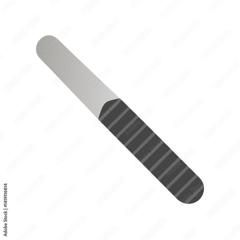Gray nail file on black background for manicure Gray nail file on black background for manicure