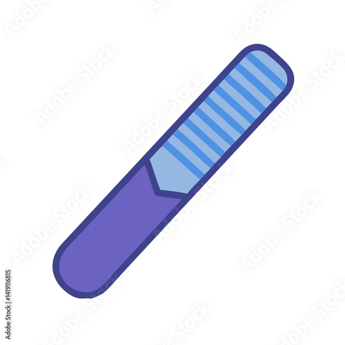 Cartoon Nail File Illustration on a Black Background