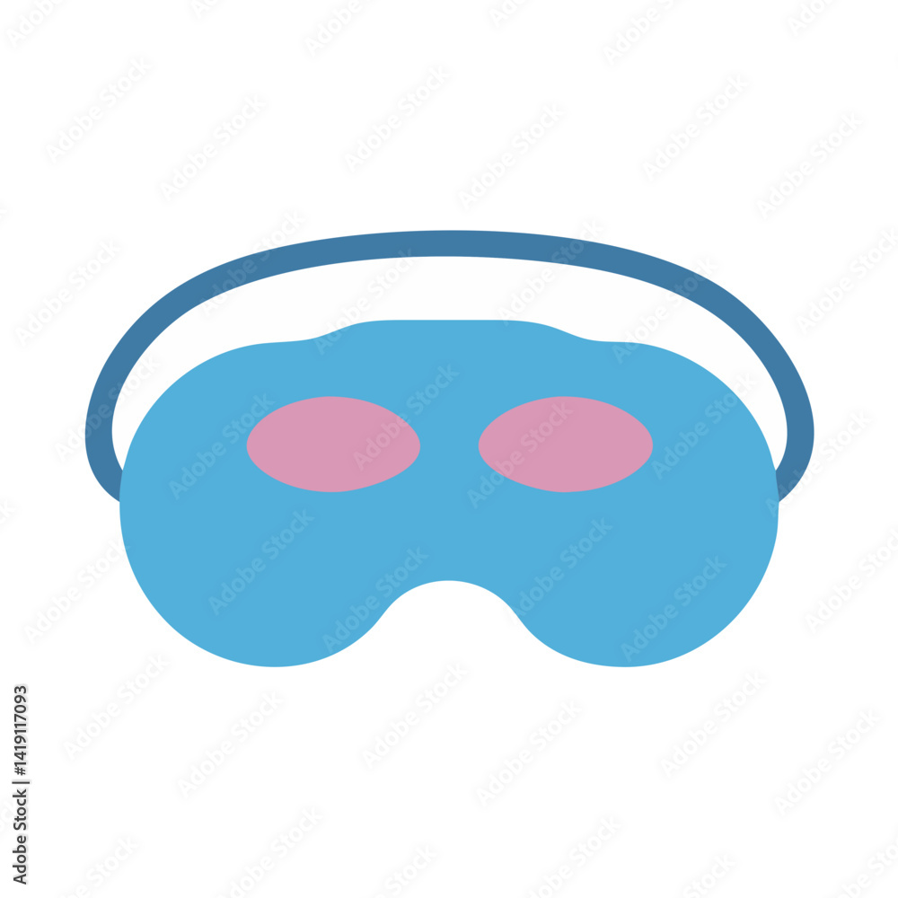 Cartoon Sleep Mask Isolated on Black Background Design Cartoon Sleep Mask Isolated on Black Background Design