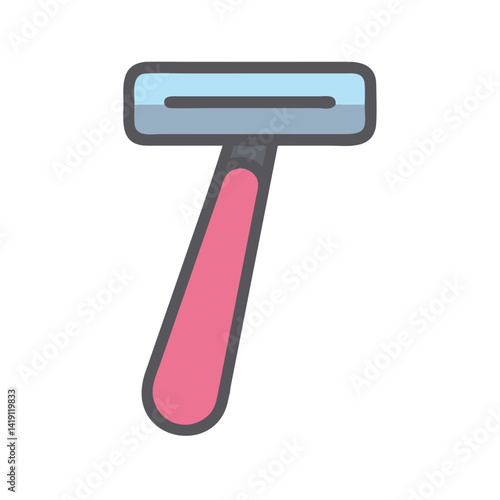 Single blade razor vector icon for shaving needs
