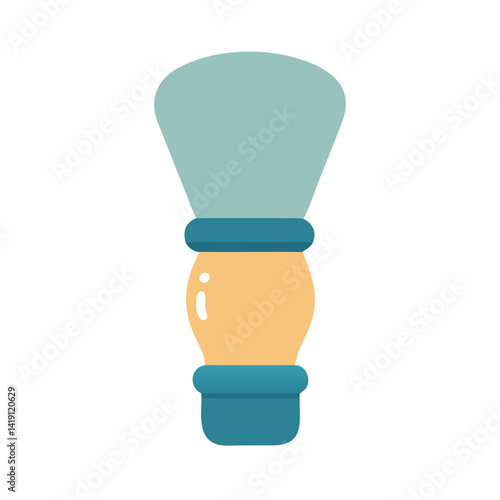 Shaving Brush Vector Illustration on a Black Background