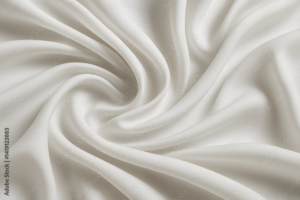 Silken Swirl: A close-up reveals the opulent texture of swirling satin, highlighting the elegant folds and luminous sheen of a luxurious fabric, symbolizing elegance and tactile beauty. Silken Swirl: A close-up reveals the opulent texture of swirling satin, highlighting the elegant folds and luminous sheen of a luxurious fabric, symbolizing elegance and tactile beauty.