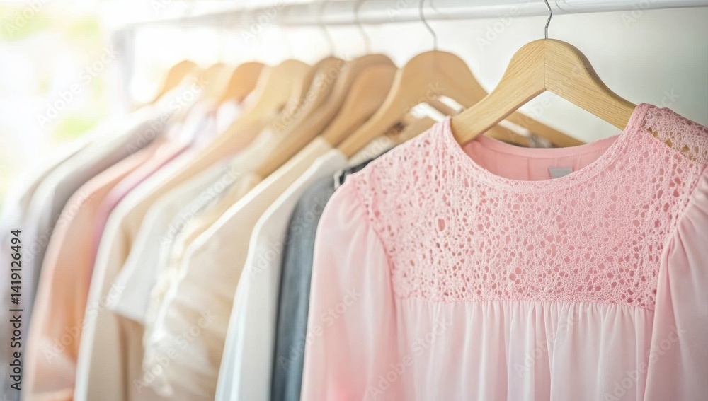 Obraz premium clothes on hangers