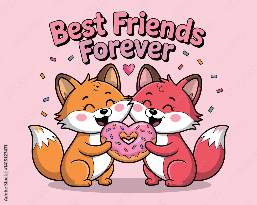 2d vector illustration card happy celebration day best friend forever design printable with lettering and design element
2d vector illustration card happy celebration day best friend forever design printable with lettering and design element