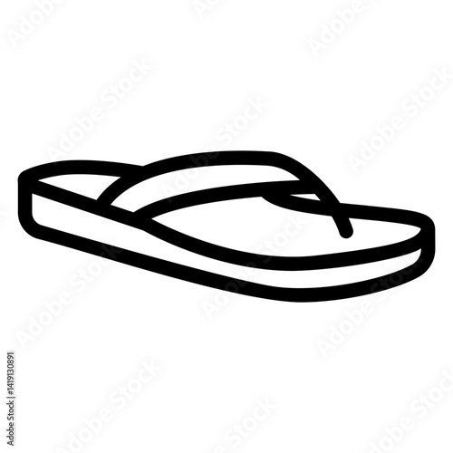 flip flop Line Icon