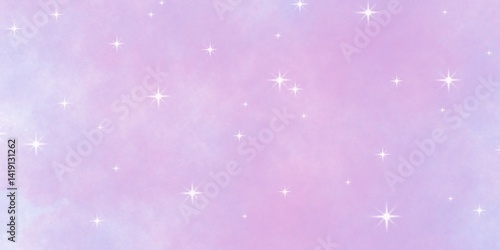 Delicate Pastel Sky with Sparkling Stars