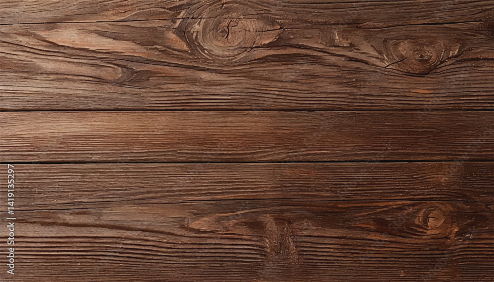 Obraz premium Old wooden boards. Brown Wood Background Texture, Dark Wooden Planks With Knots. Old wood grain. 