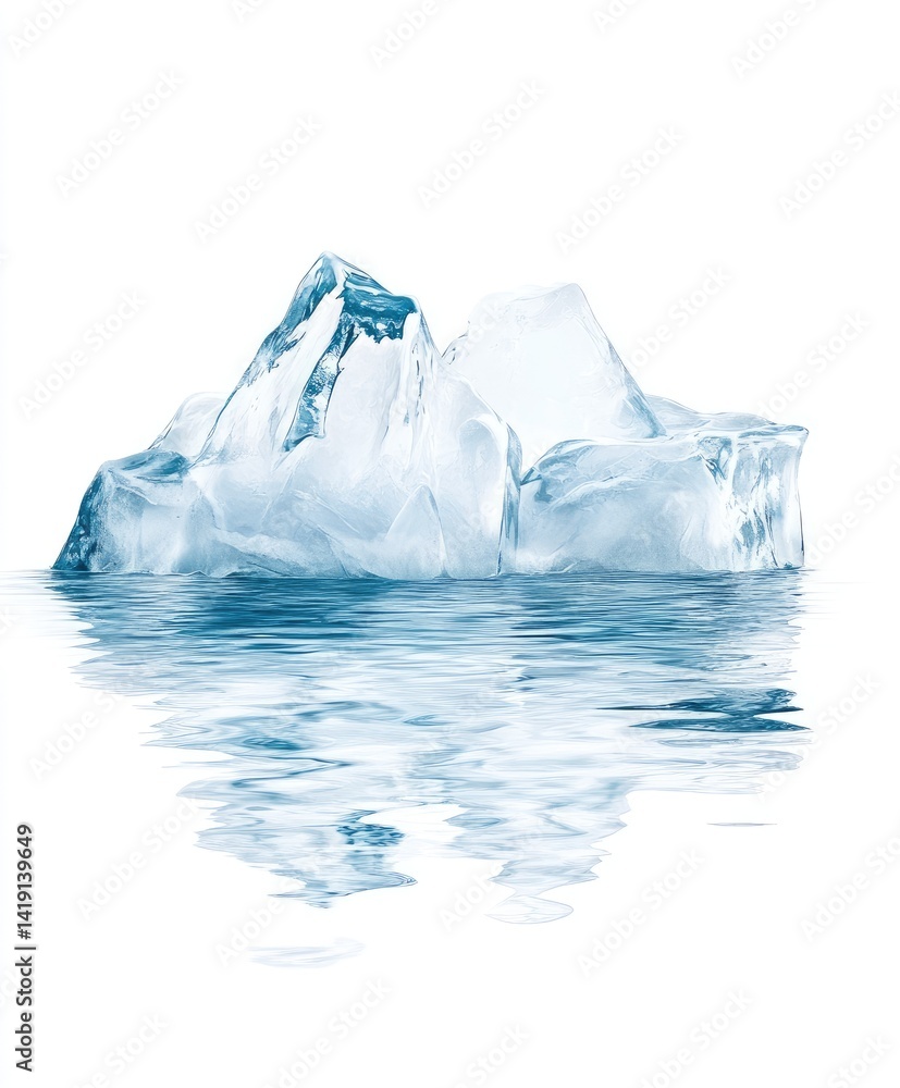 Fototapeta premium Iceberg floating on water