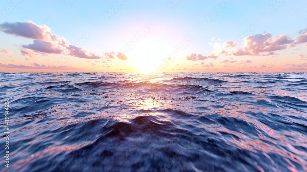 Obraz premium Tranquil ocean sunset seascape