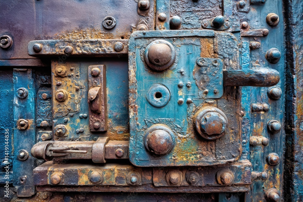 Ornate metal lock closeup Ornate metal lock closeup