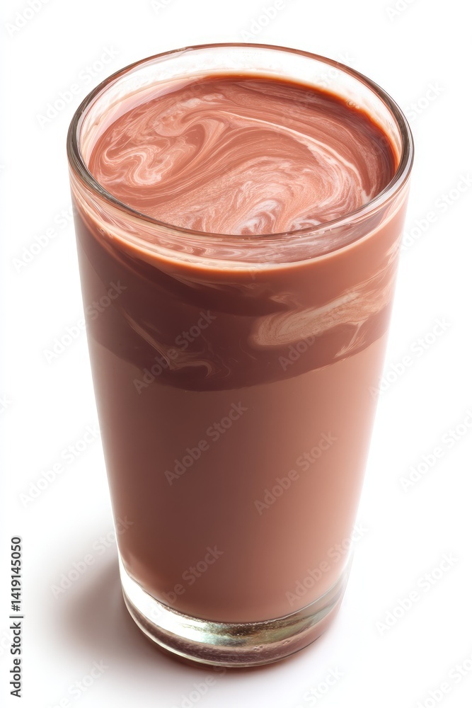 Chocolate milk in a glass Chocolate milk in a glass