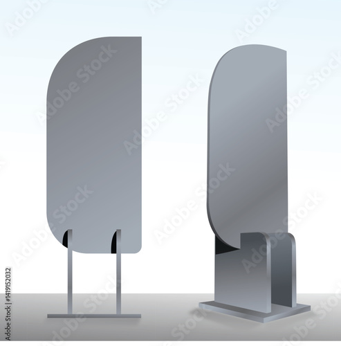 Wayfinding system signage mockup set, Direction signs, Exterior and interior way finding design, Shopping mall navigation mock up, Public place and commercial building information, Vector