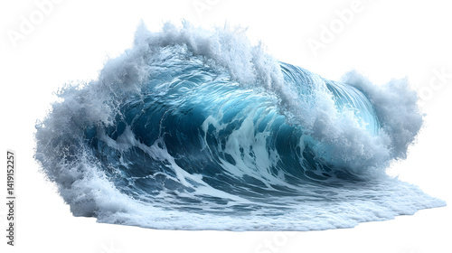 Fototapeta Naklejka Na Ścianę i Meble -  Ocean wave background element, isolated on white background