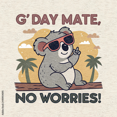 G'day Mate T-Shirt Design – Aussie Slang Typography Graphic