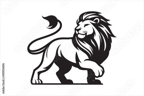 Lion Side View Line Drawing  Minimalist Animal Design