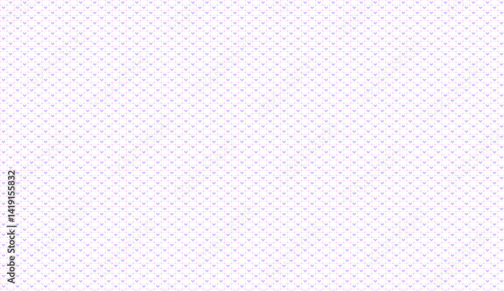 Purple tiny hearts creating a delicate pattern on a white background Purple tiny hearts creating a delicate pattern on a white background