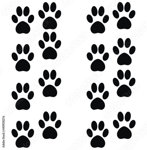 Seamless Dog and Cat Paw Print Pattern | Paw | Pattern | Pet