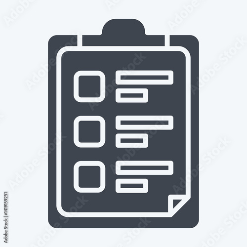 Icon Task List. related to Bioengineering symbol. glyph style