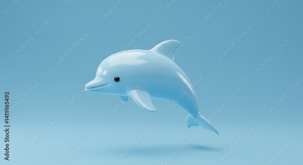 Obraz premium Blue Dolphin Illustration