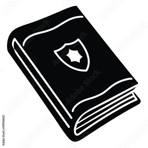 isolated police notebook on white background 